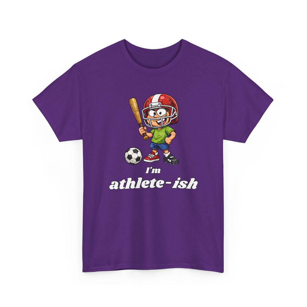 "I'm Athlete-ish" Sports Cartoon T-Shirt — Funny Sports Fan Graphic Tee