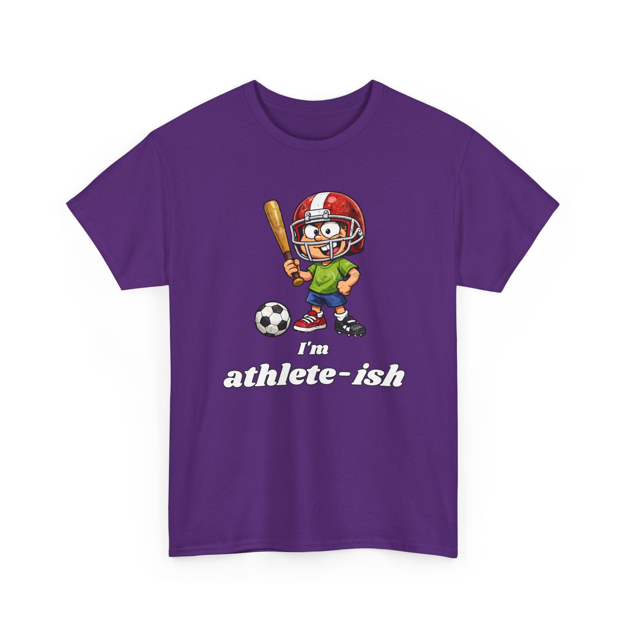"I'm Athlete-ish" Sports Cartoon T-Shirt — Funny Sports Fan Graphic Tee