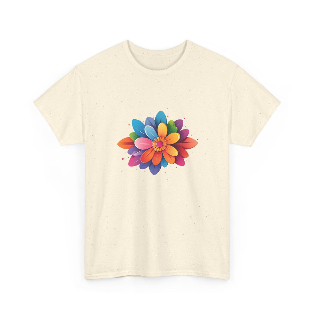 Colorful Layered Flower T-Shirt — Bright Floral Graphic Tee