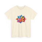 Colorful Layered Flower T-Shirt — Bright Floral Graphic Tee