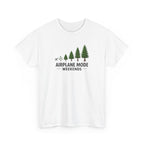 Airplane Mode Weekends T-Shirt — Outdoor Camping Forest Tee