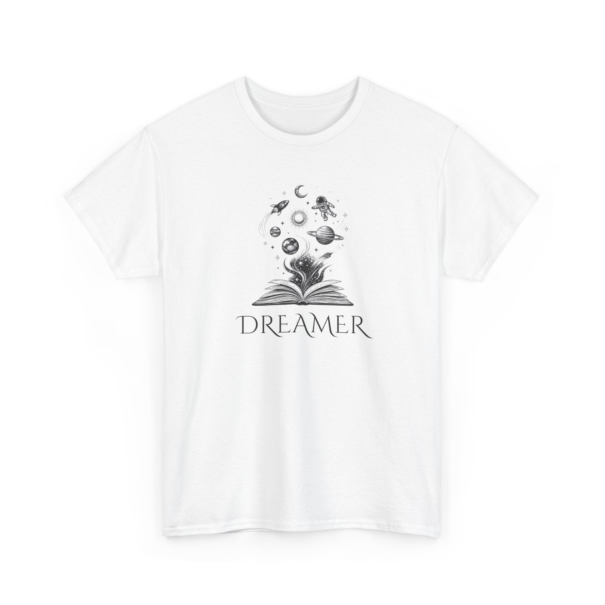 Dreamer T‑Shirt — Illustrated Book & Space Design