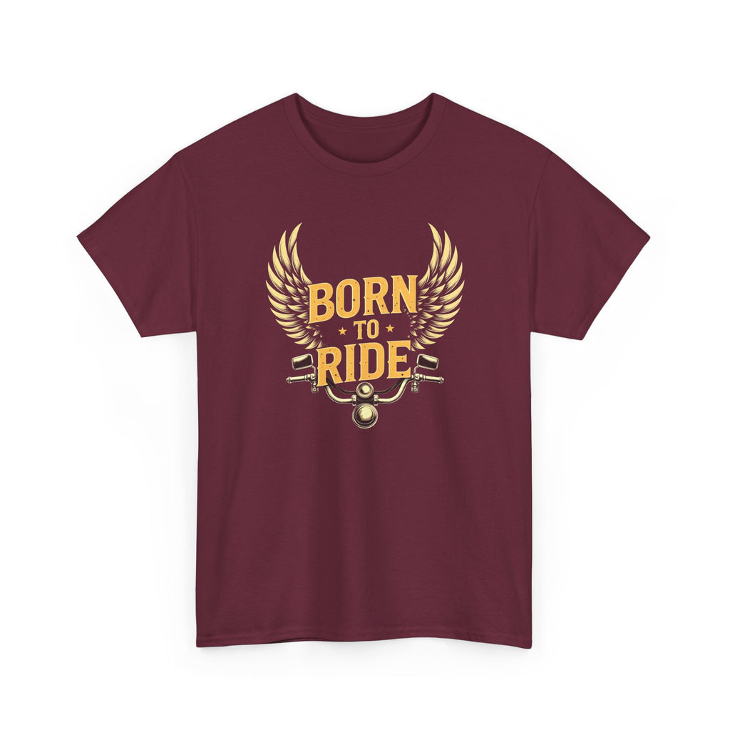 Born to Ride T‑Shirt — Motorcycle Wings Graphic Tee