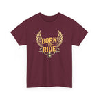 Born to Ride T‑Shirt — Motorcycle Wings Graphic Tee