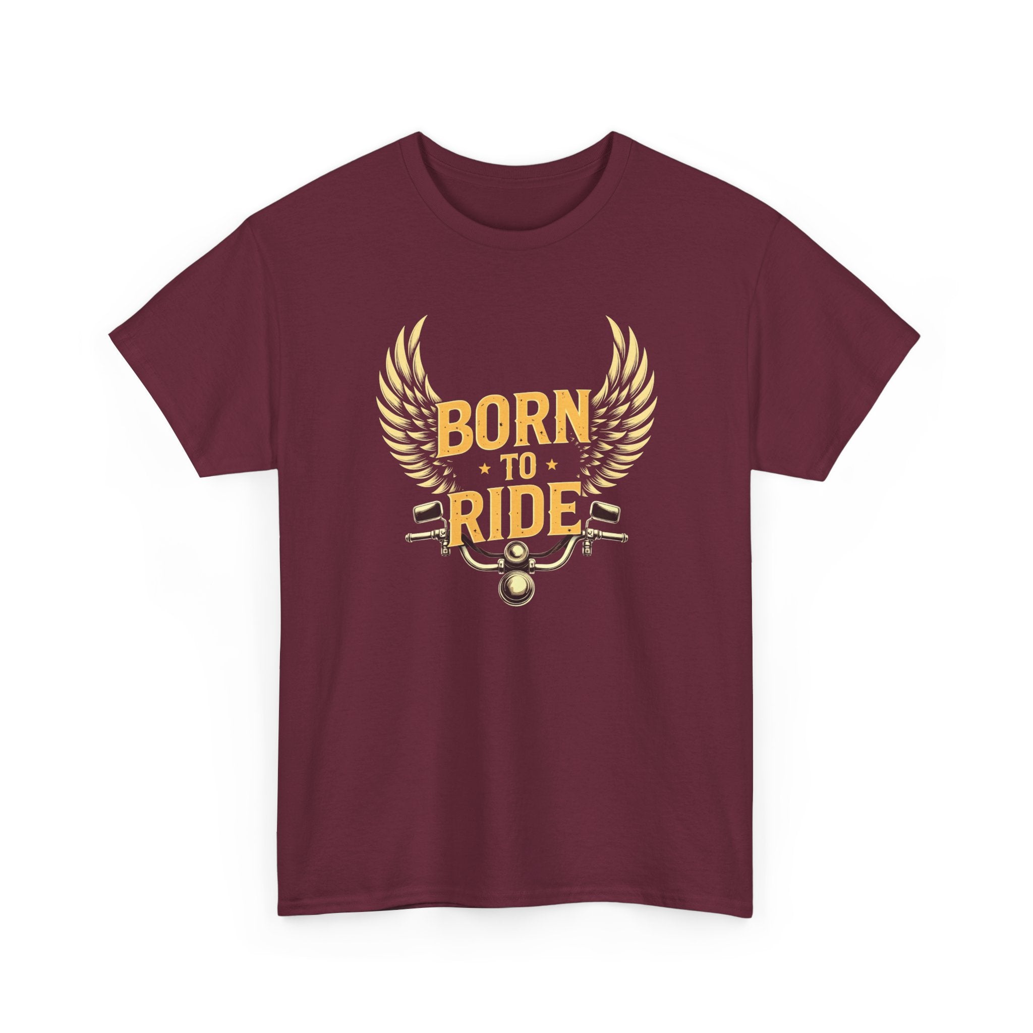 Born to Ride T‑Shirt — Motorcycle Wings Graphic Tee