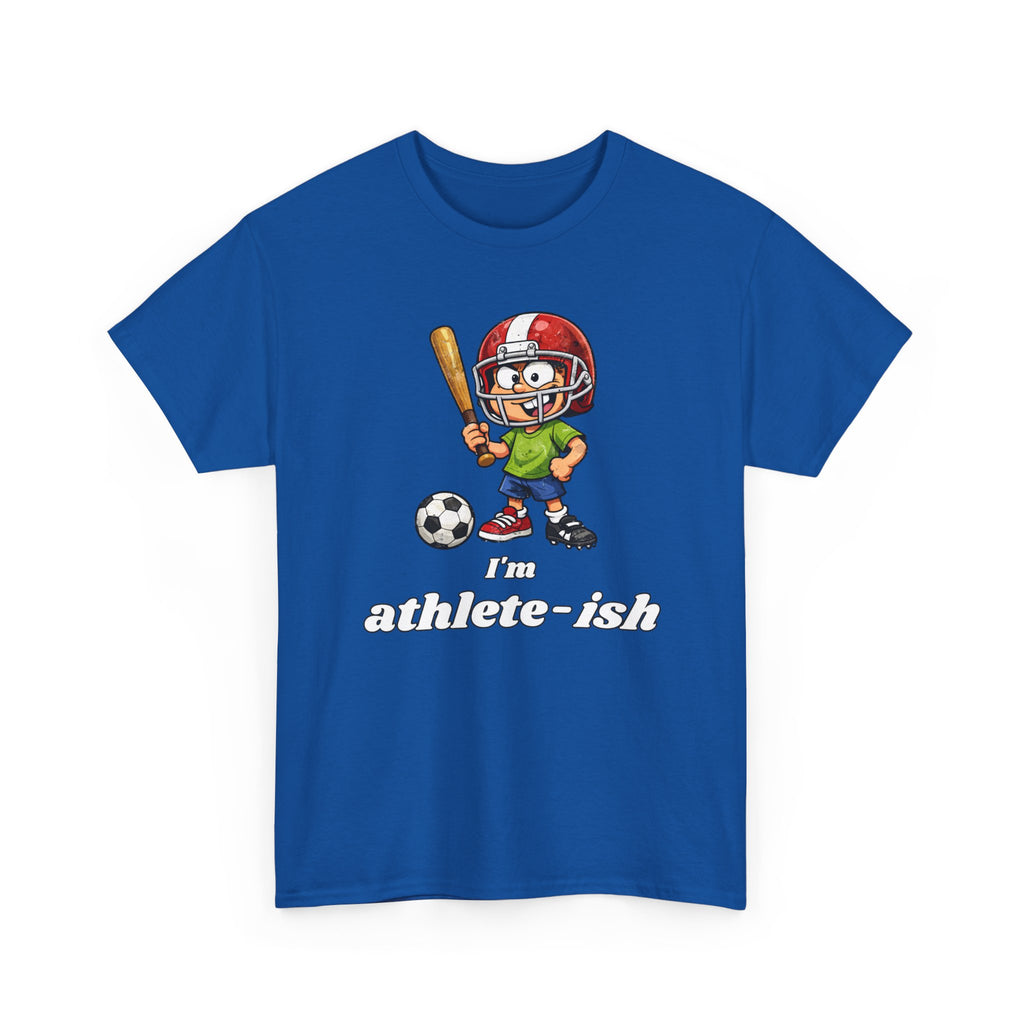 "I'm Athlete-ish" Sports Cartoon T-Shirt — Funny Sports Fan Graphic Tee