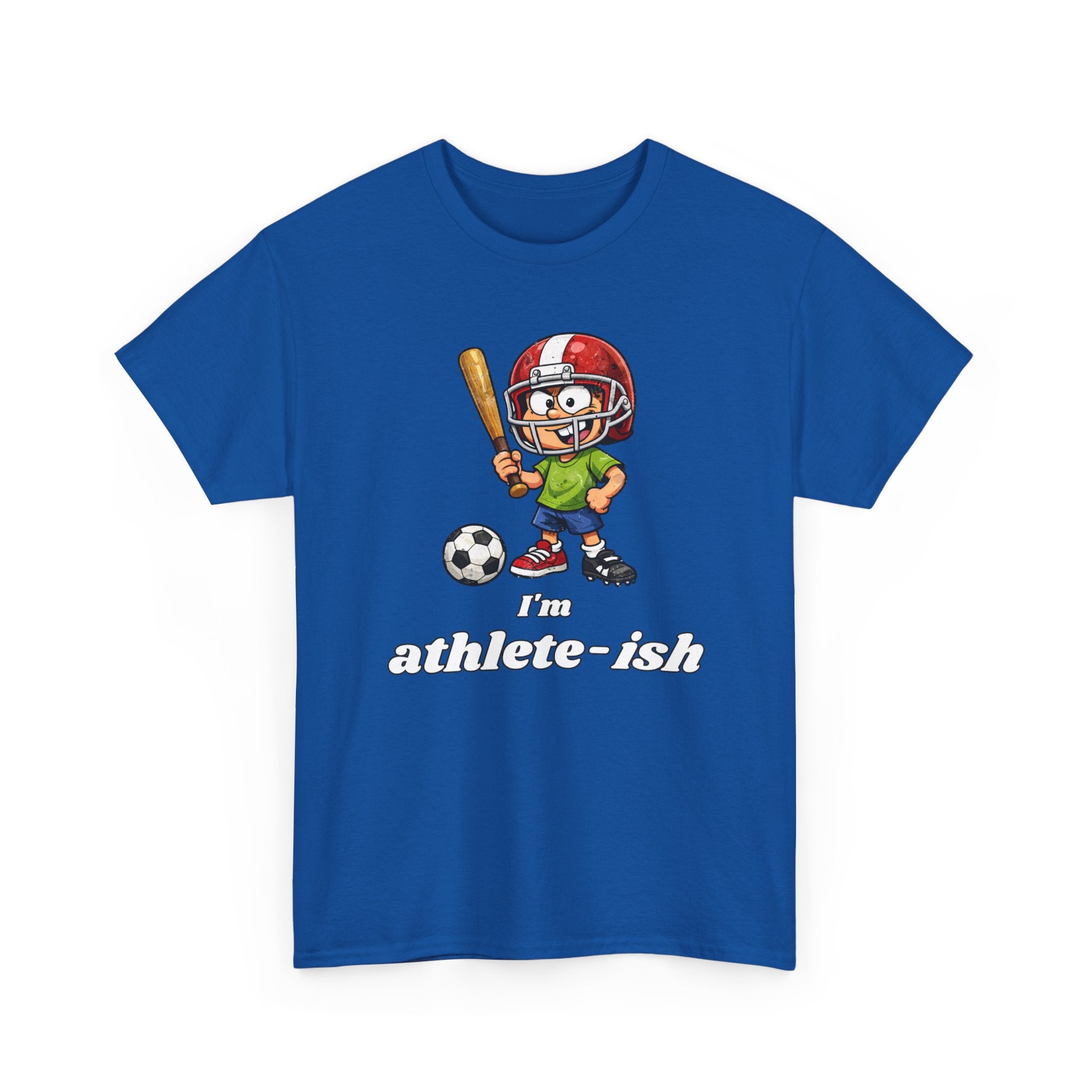 "I'm Athlete-ish" Sports Cartoon T-Shirt — Funny Sports Fan Graphic Tee