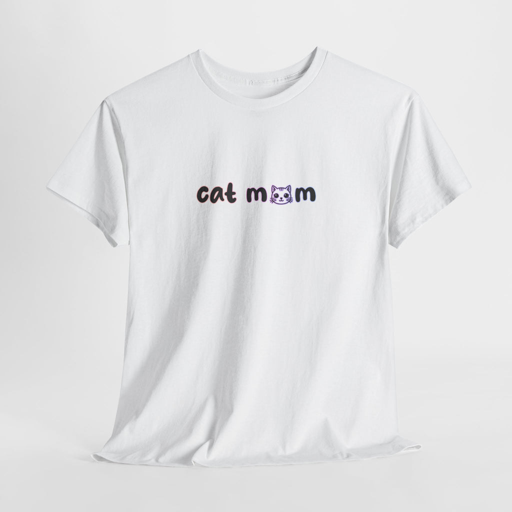 Cat Mom T-Shirt — Cute Minimalist Cat Mom Tee