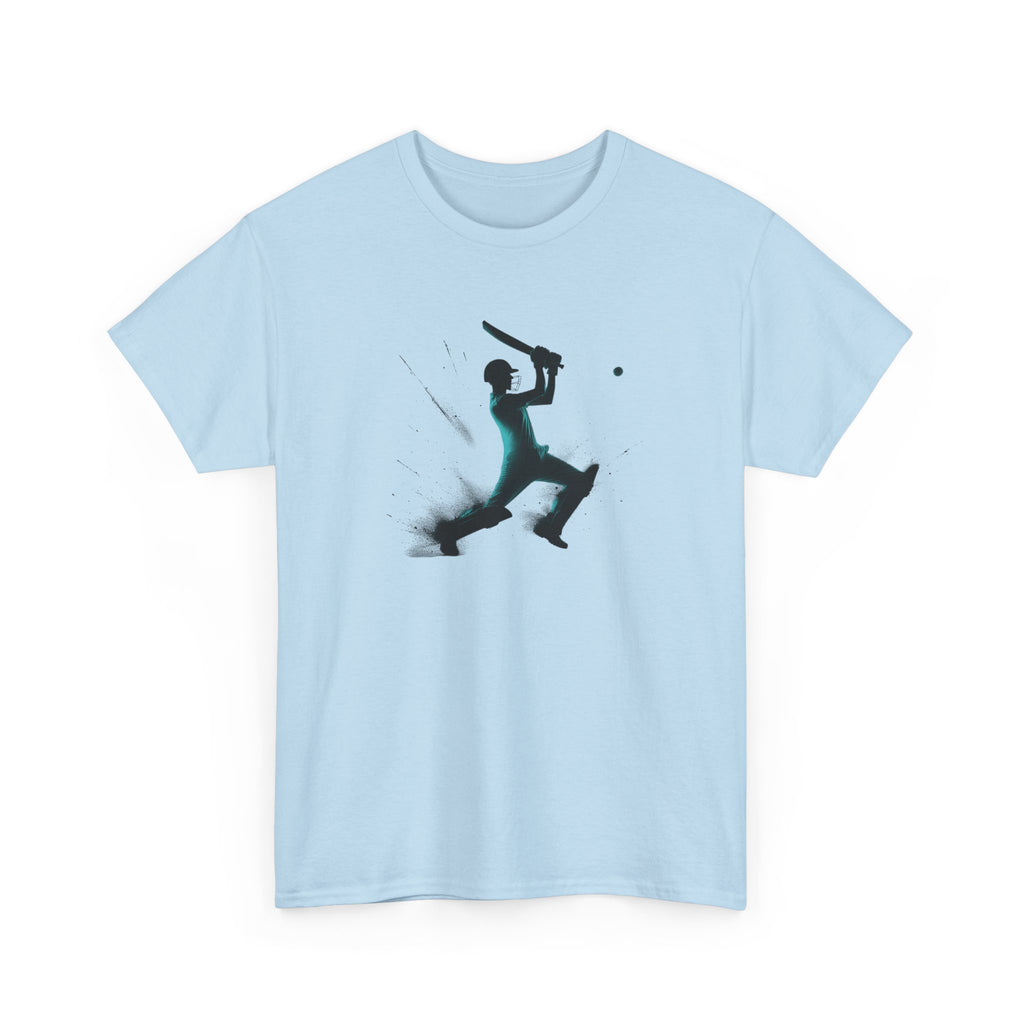 Cricket Batter Silhouette Tee — Action Sports Cricket T‑Shirt