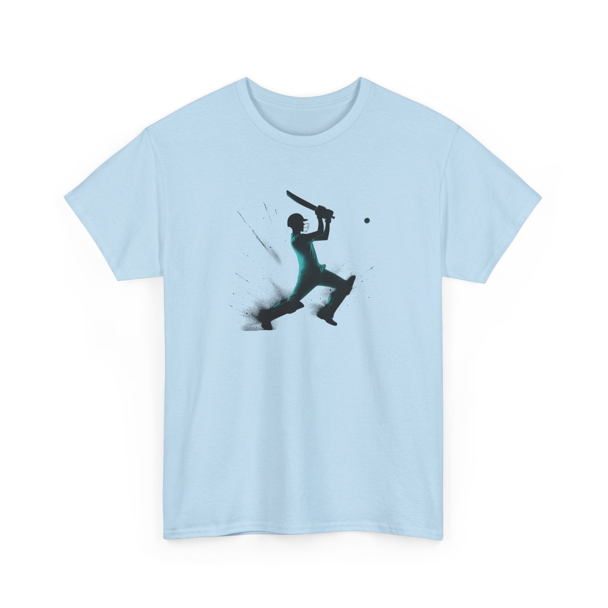 Cricket Batter Silhouette Tee — Action Sports Cricket T‑Shirt
