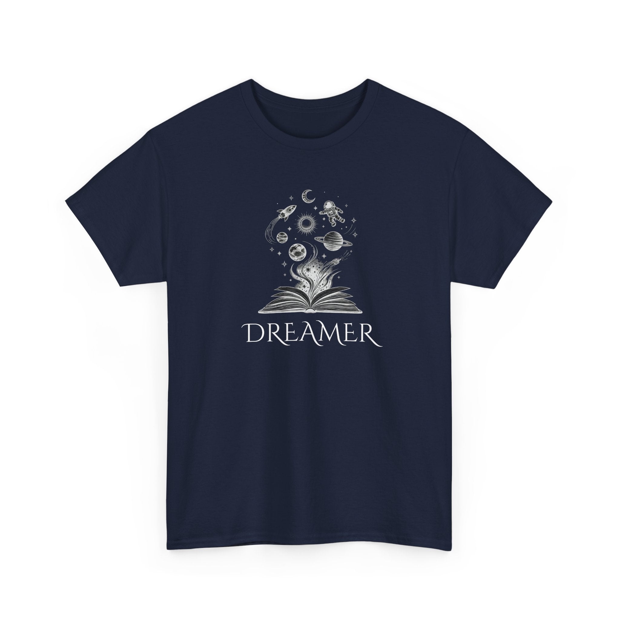 Dreamer T‑Shirt — Illustrated Book & Space Design