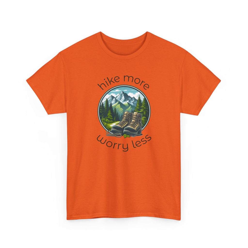 Hike More Worry Less T-Shirt — Nature Hiking Graphic Tee