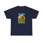 Slow Down Turtle Sloth & Snail V-Neck Tee — "Enjoy Life a Little" Relaxed Graphic Shirt