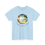 Beach Scene Tee — 'Vacation State of Mind' Tropical Palm Graphic T-Shirt