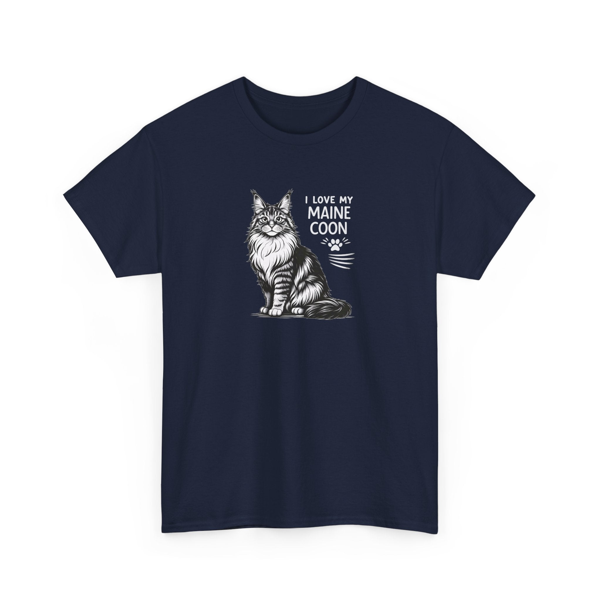 Maine Coon Cat T-Shirt — "I Love My Maine Coon" Tee