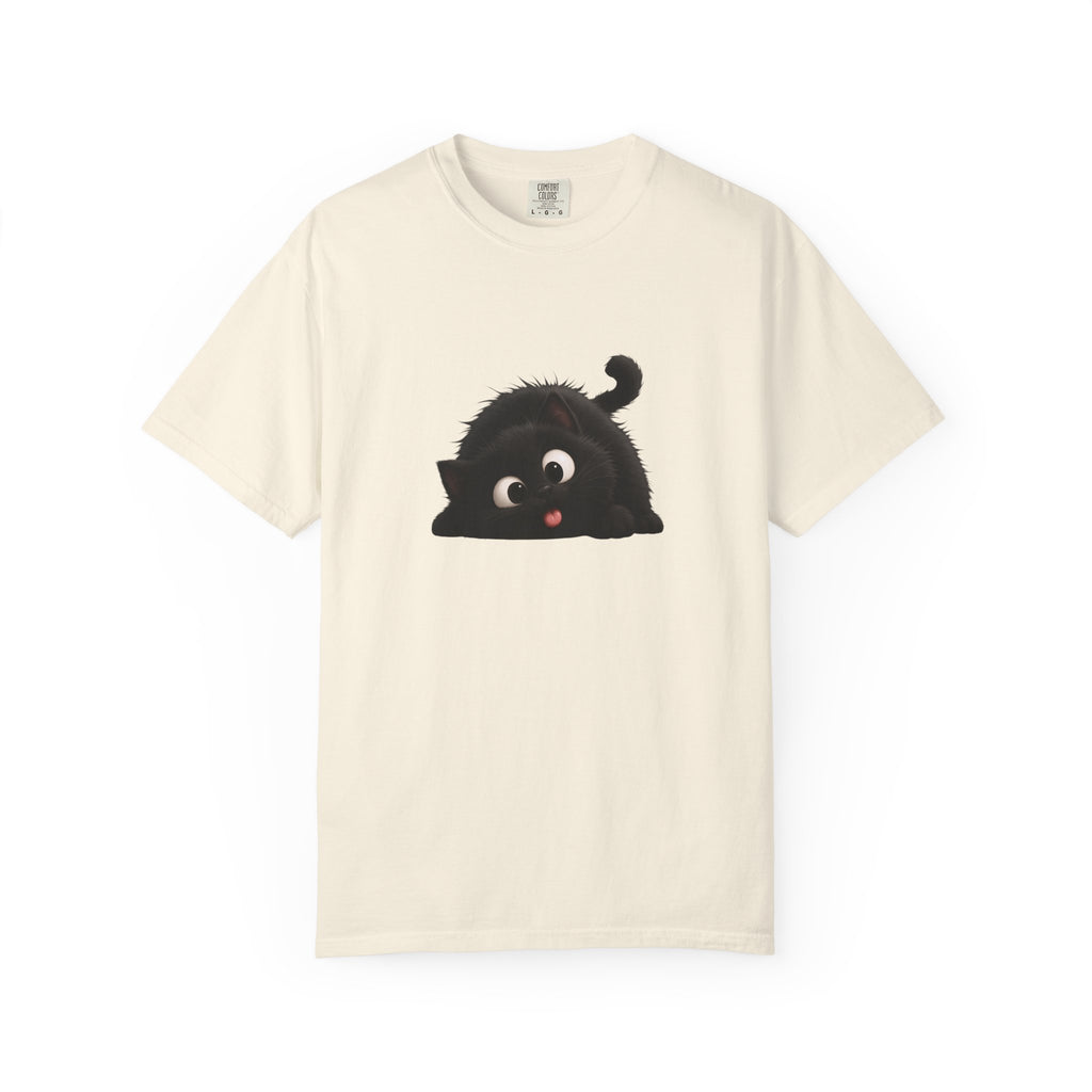 T-Shirt — Playful Black Kitten Graphic Tee