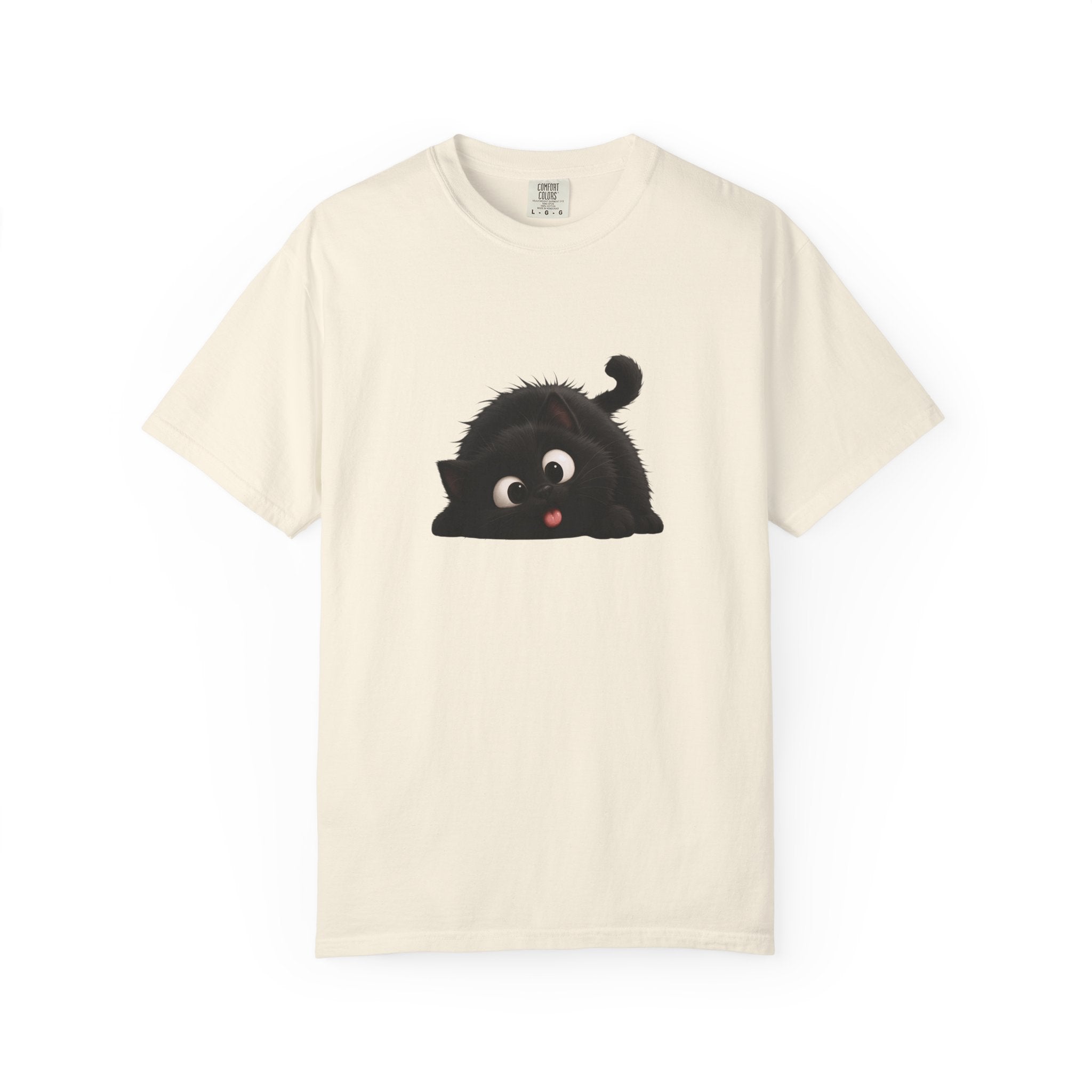 T-Shirt — Playful Black Kitten Graphic Tee