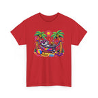 Beach Raccoon Hammock T‑Shirt — Tropical Summer Vibes Graphic Tee