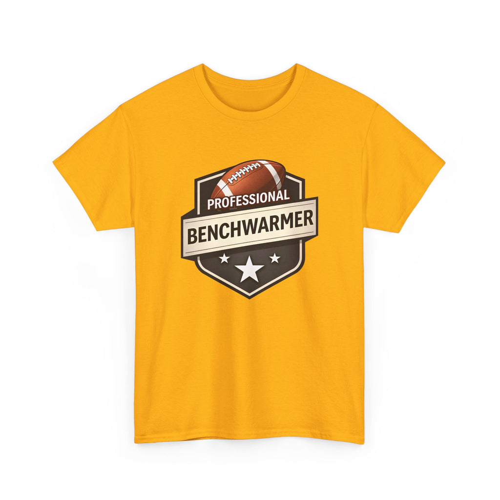 Professional Benchwarmer Football T‑Shirt — Funny Sports Tee for Fans & Backup Players