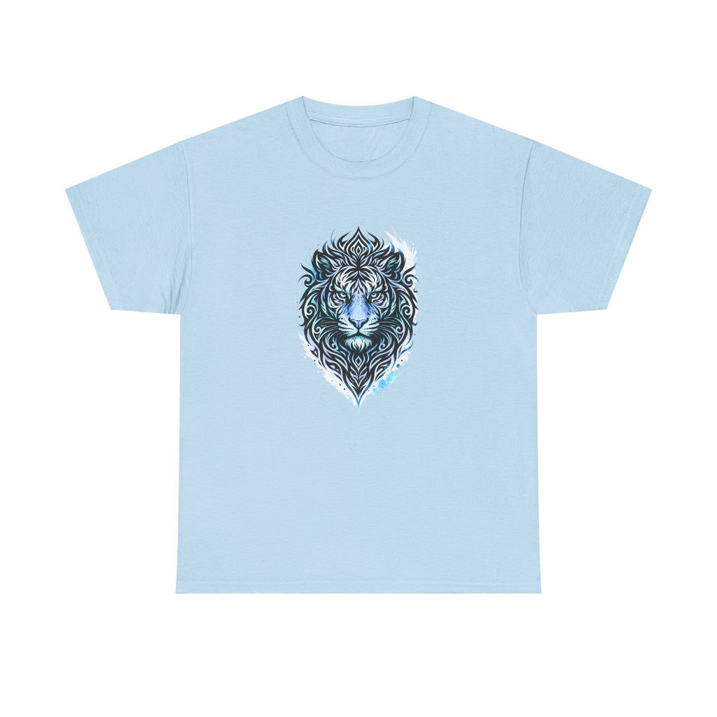 Tiger T-Shirt — Intricate Blue And White Tiger Graphic Tee