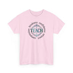 Teacher Inspirational Tee — "Teach" with Kindness, Confidence, Respect & Compassion