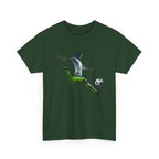 Soccer Player Silhouette Tee - Football Kick Graphic T-Shirt