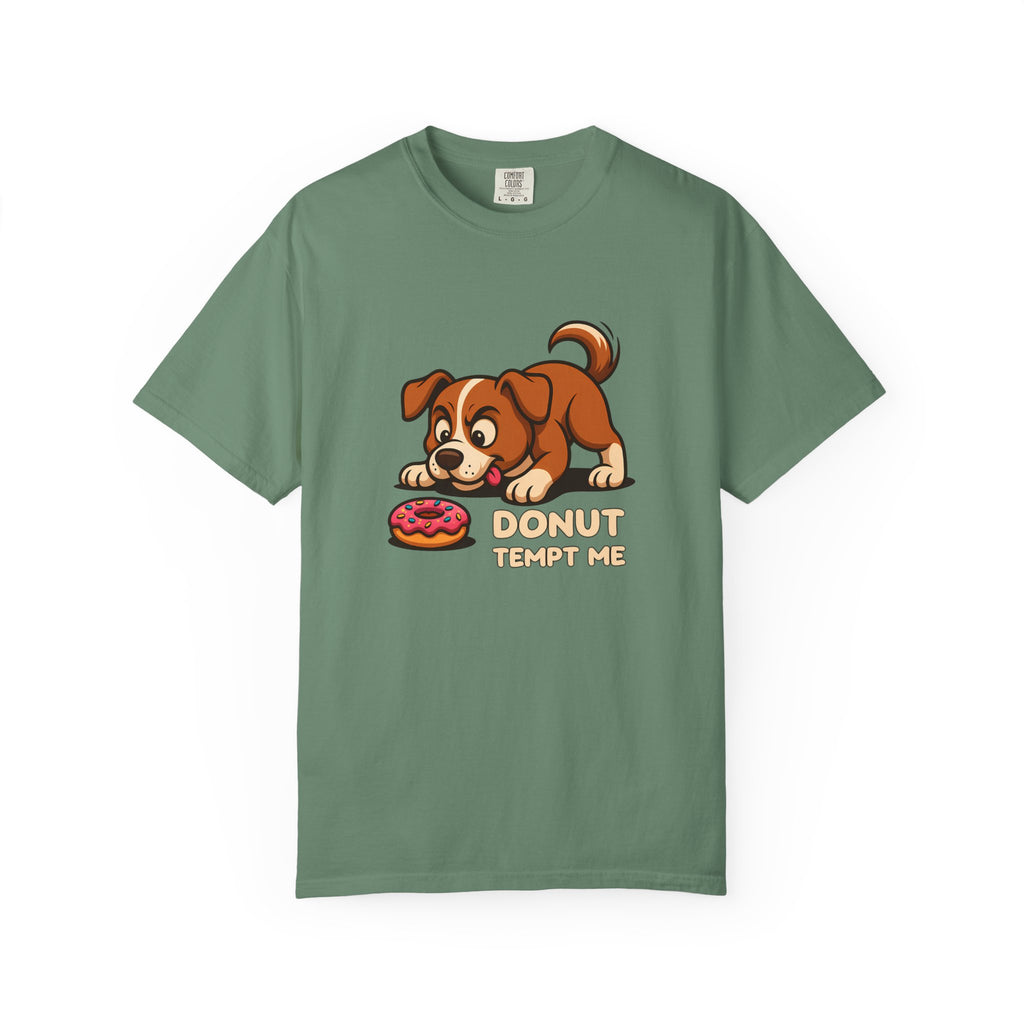 Donut Tempt Me T-Shirt — Cute Puppy & Donut Graphic Tee