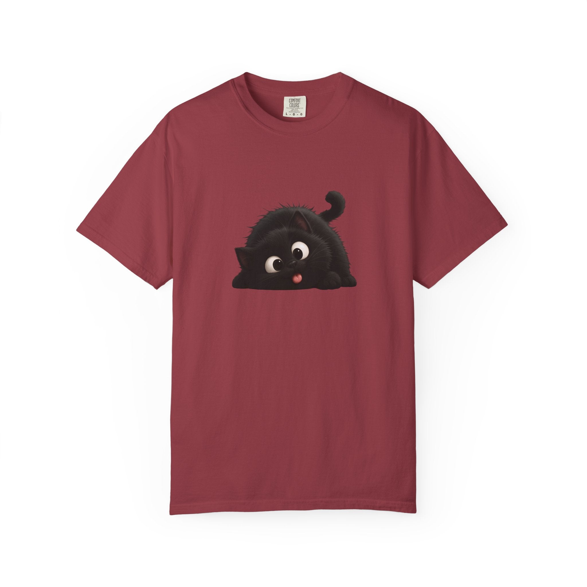 T-Shirt — Playful Black Kitten Graphic Tee