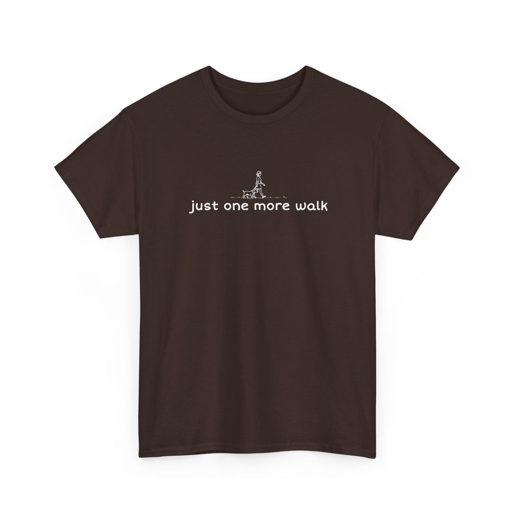“just one more walk” Minimal Dog Walking Tee For Her