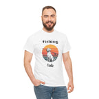Fishing Lab T-Shirt — Retro Sunset Labrador Fishing Tee for Dog Lovers