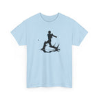 Cricket Silhouette Tee — Batter Hitting Ball Graphic Shirt
