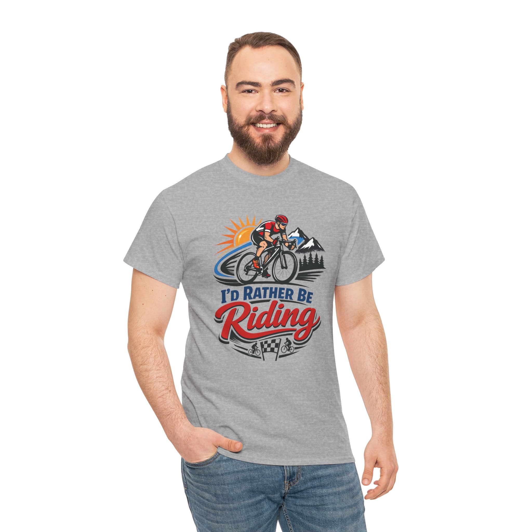 I'd Rather Be Riding T-Shirt — Cyclist Mountain Biking Tee