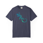 Tribal Lizard Graphic Tee — Blue Green Gecko T-Shirt