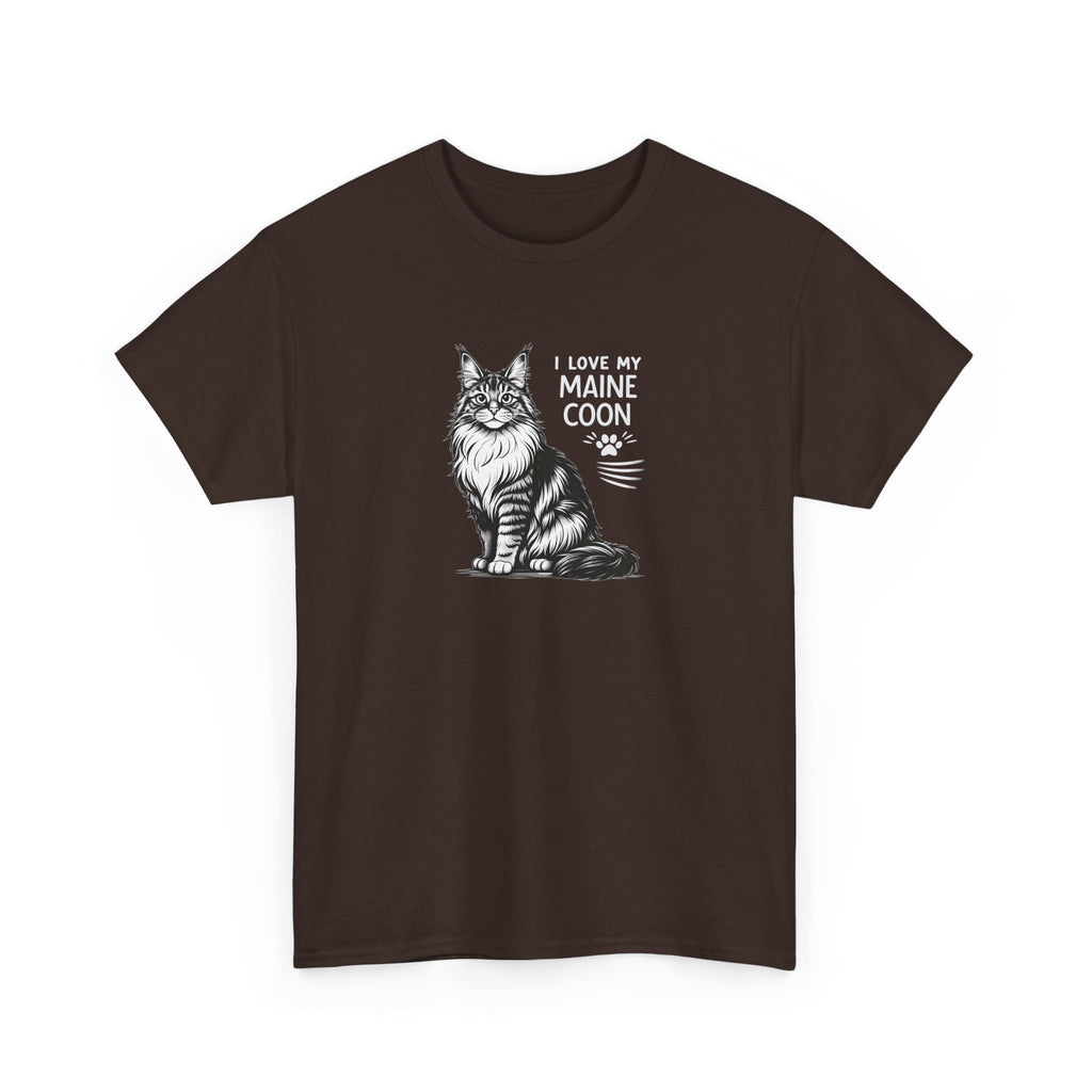Maine Coon Cat T-Shirt — "I Love My Maine Coon" Tee