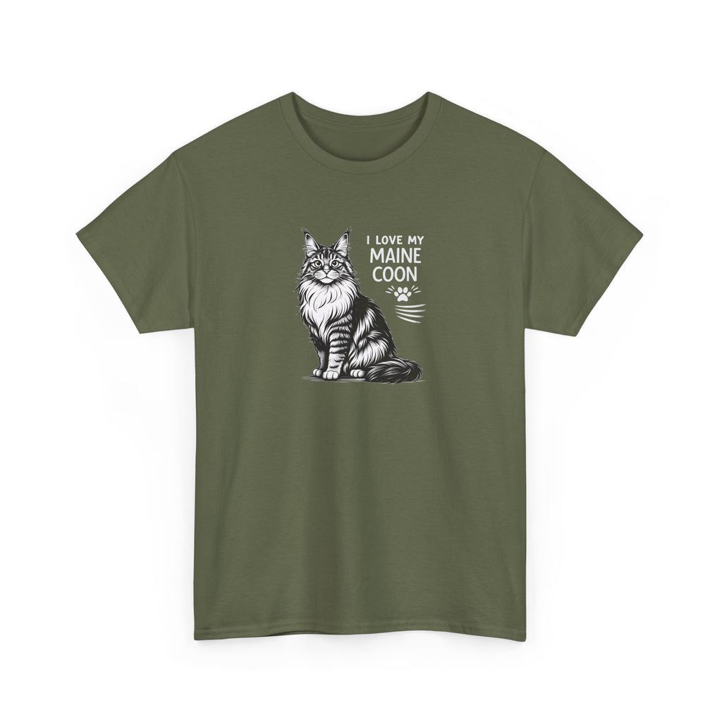Maine Coon Cat T-Shirt — "I Love My Maine Coon" Tee