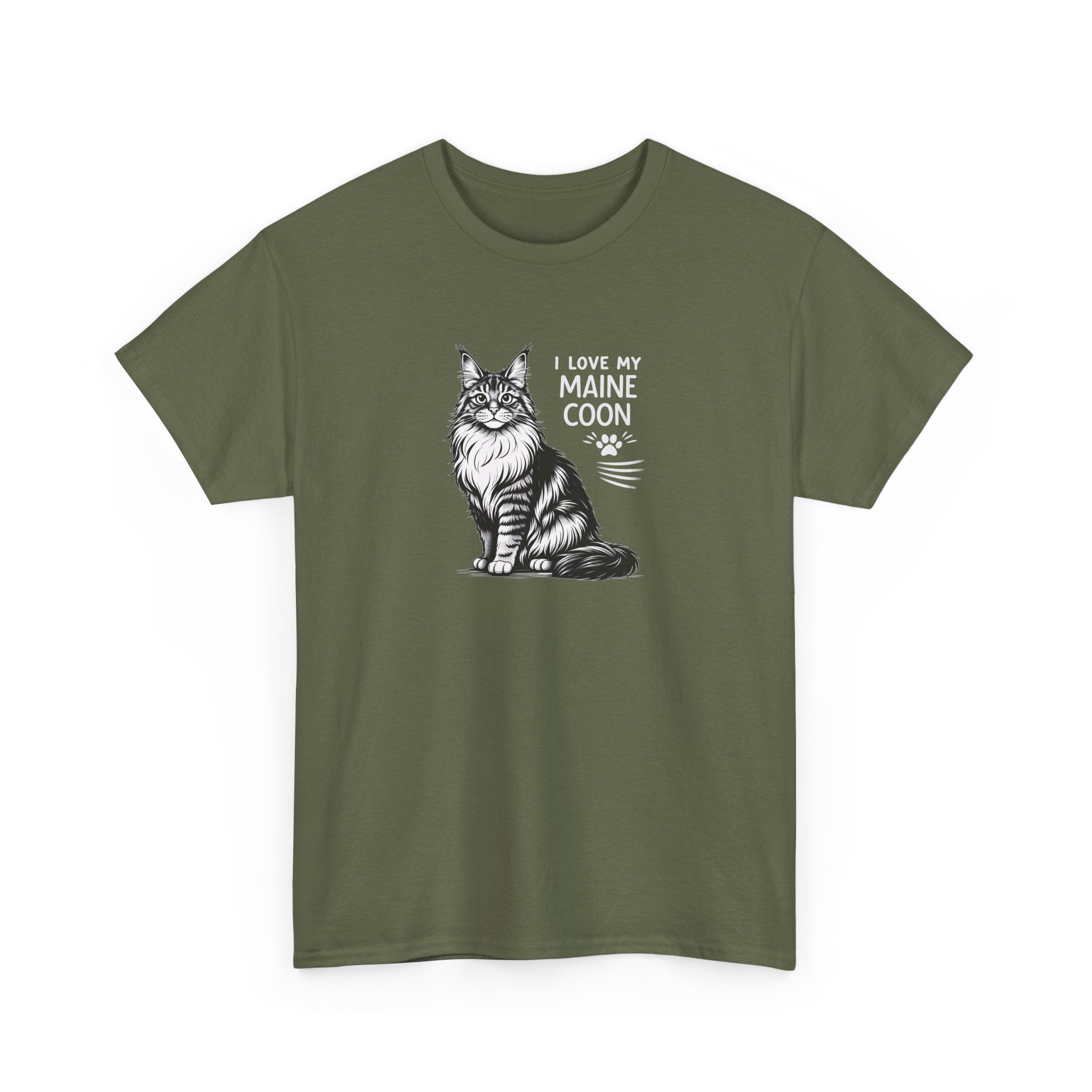 Maine Coon Cat T-Shirt — "I Love My Maine Coon" Tee