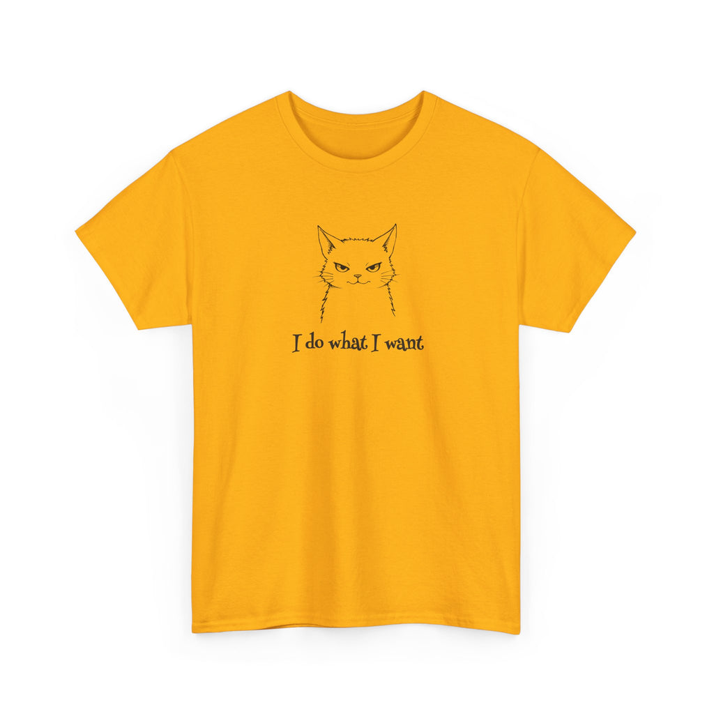 Cat Face Tee — "I Do What I Want" Graphic T-Shirt