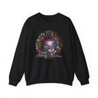 Christmas Wreath Crewneck Sweatshirt — Vintage Winter Scene Christmas Wishes
