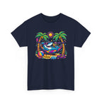Beach Shark Hammock T‑Shirt — Tropical Summer Vibes Graphic Tee