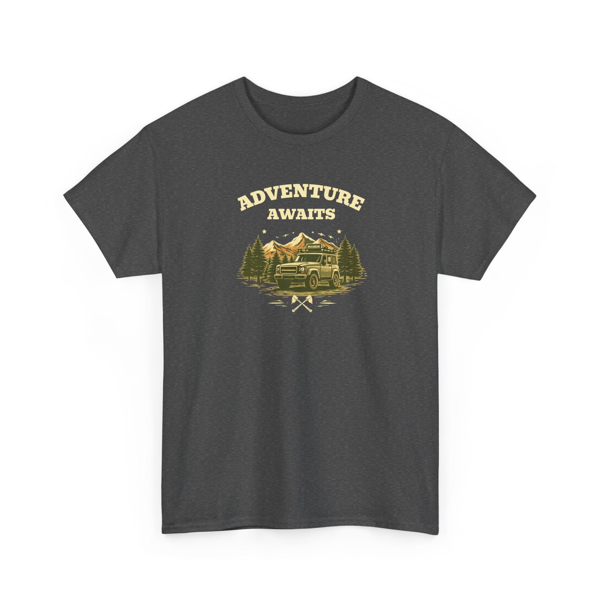 Adventure Awaits T‑Shirt — Vintage Camper Outdoor Graphic Tee