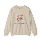 Let It Snow Crewneck Sweatshirt — Cozy Holiday Sweatshirt with Musical Snowflake Design