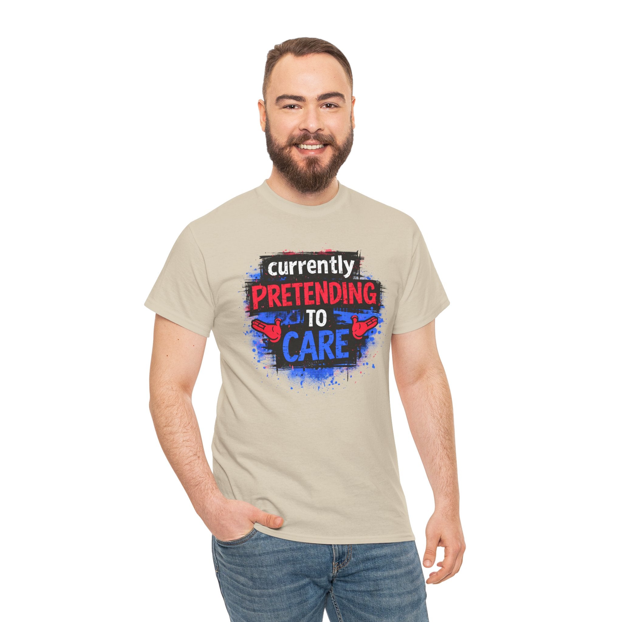 Currently Pretending to Care Funny Sarcastic T-Shirt