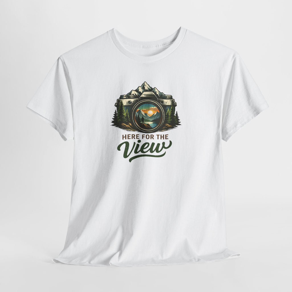 Here For The View - Camera Landscape Hiking Tee