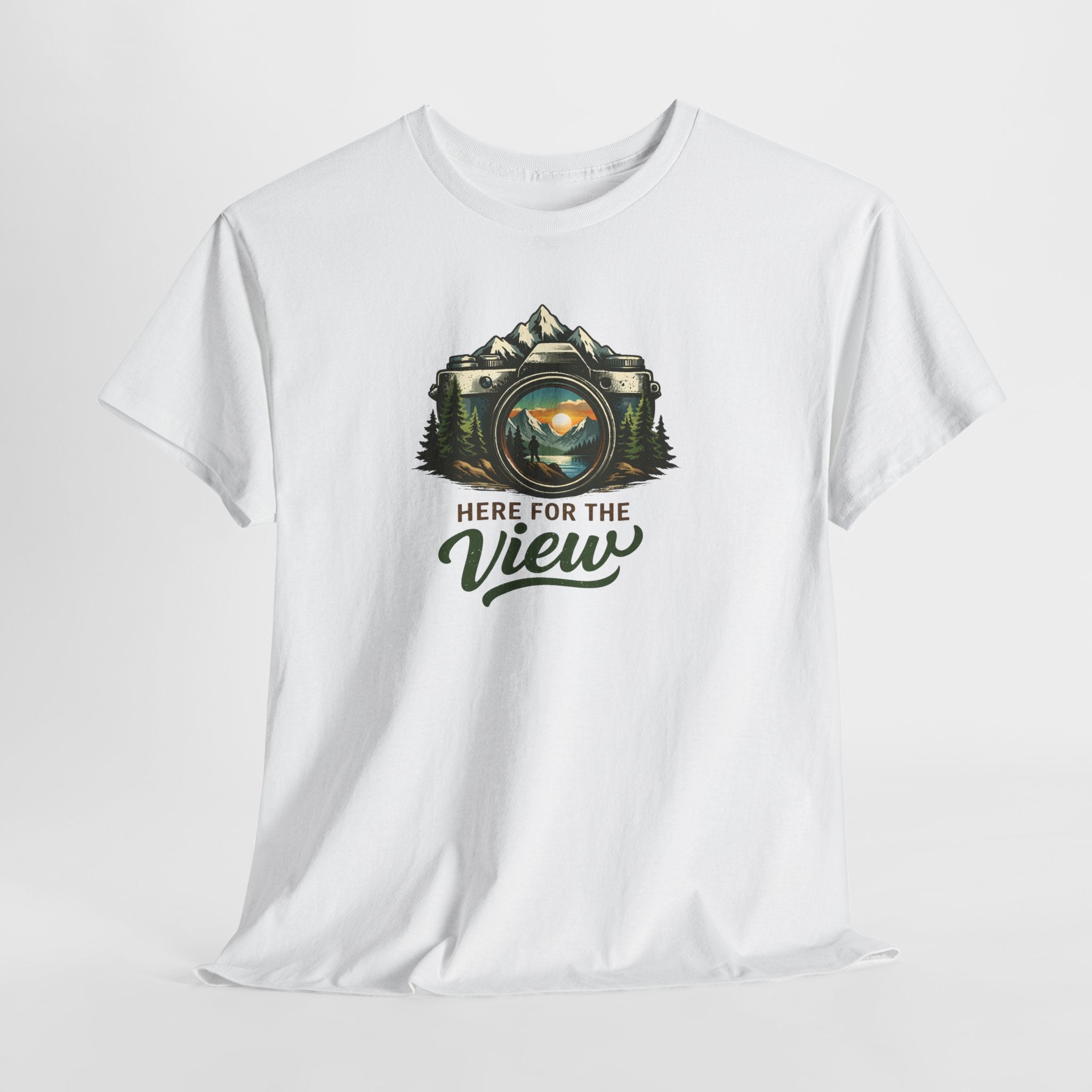 Here For The View - Camera Landscape Hiking Tee