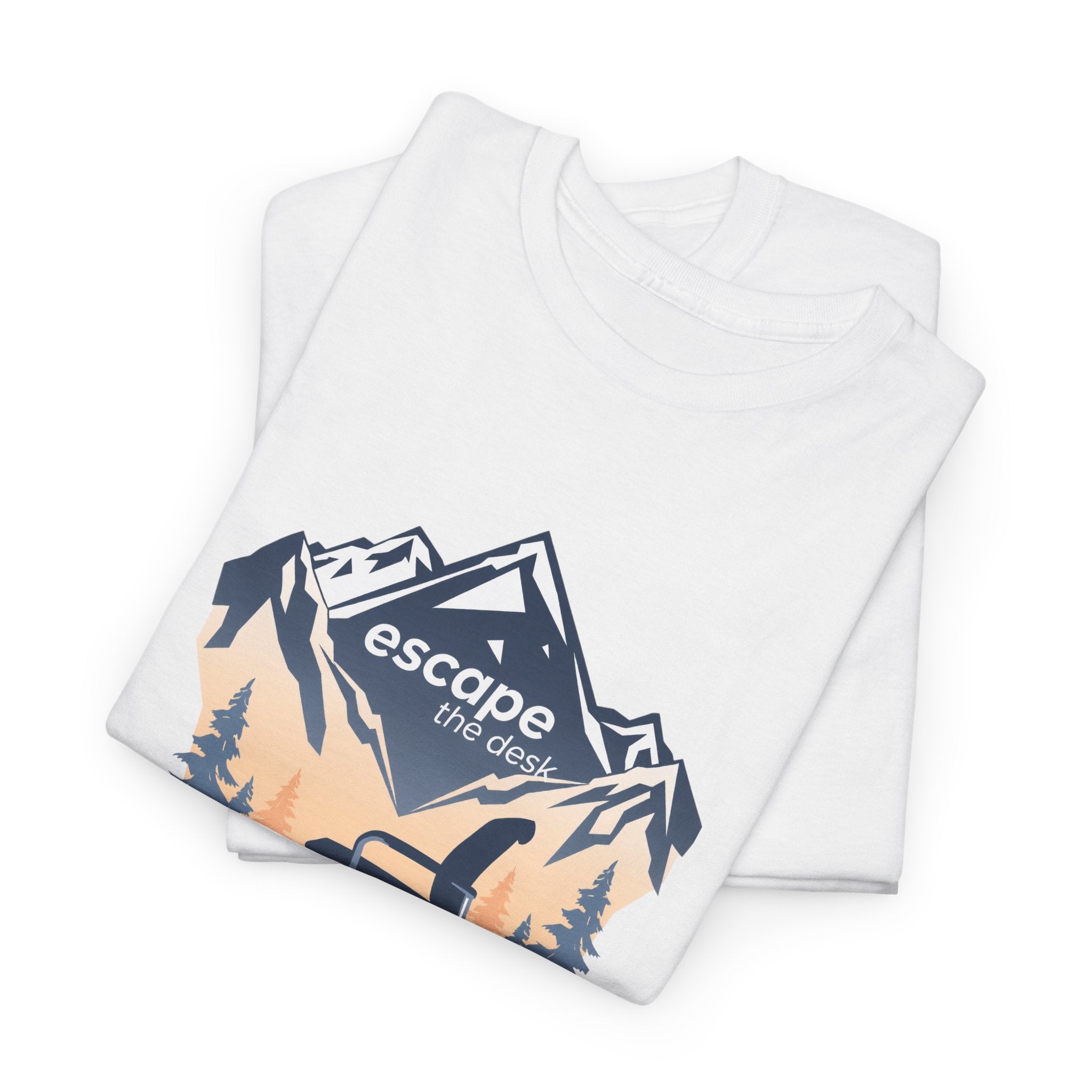 Escape Office Tee — Mountain & Chair Graphic T‑Shirt