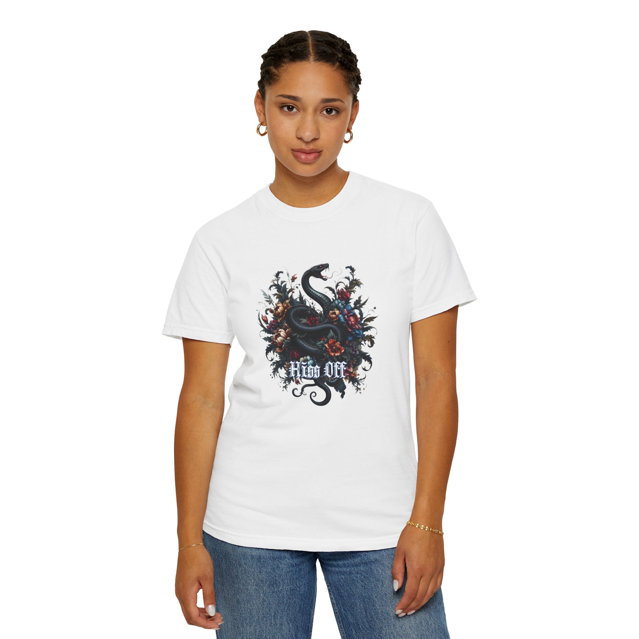 Snake Floral 'Hiss Off' T-Shirt