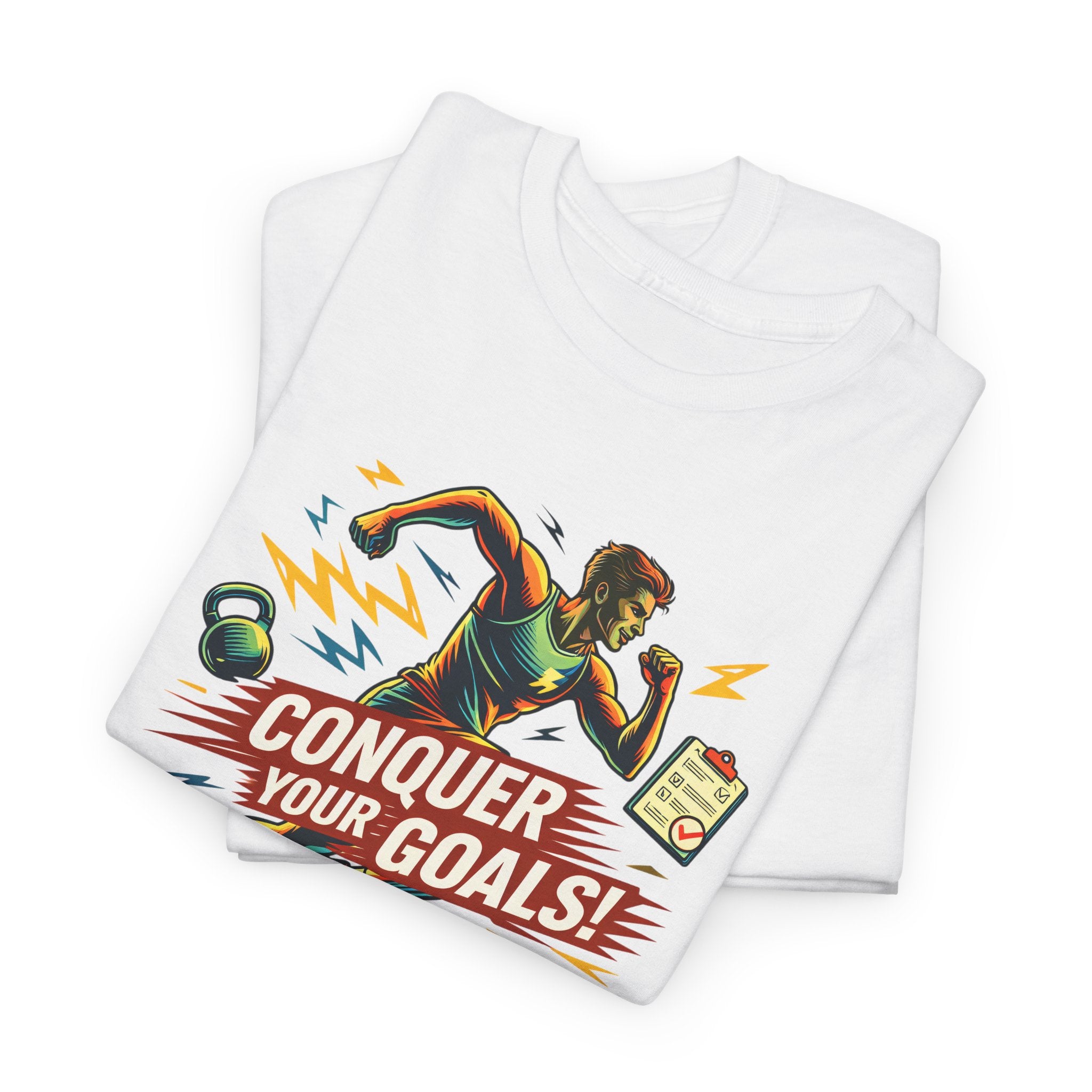 Conquer Your Goals! Athletic Motivational Tee