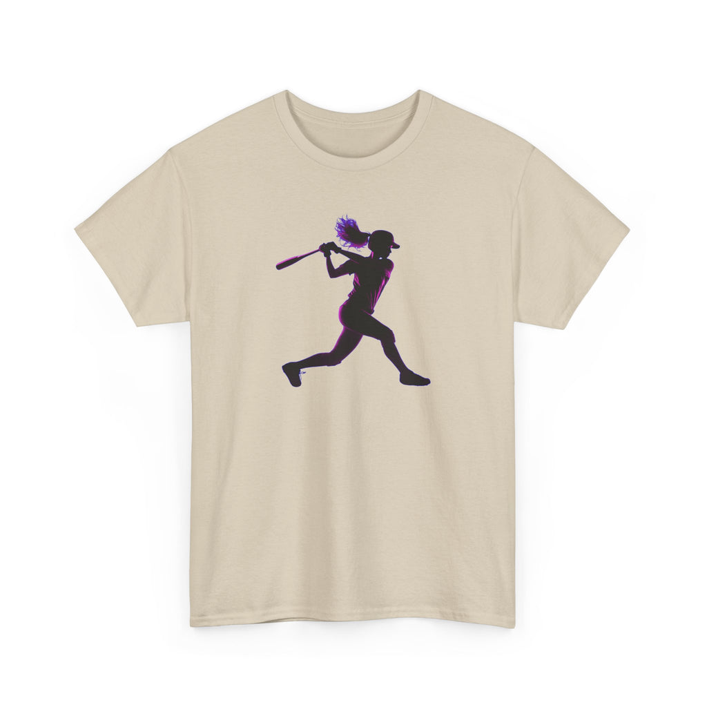 Baseball Batter Silhouette Tee — Women's Baseball Softball T‑Shirt