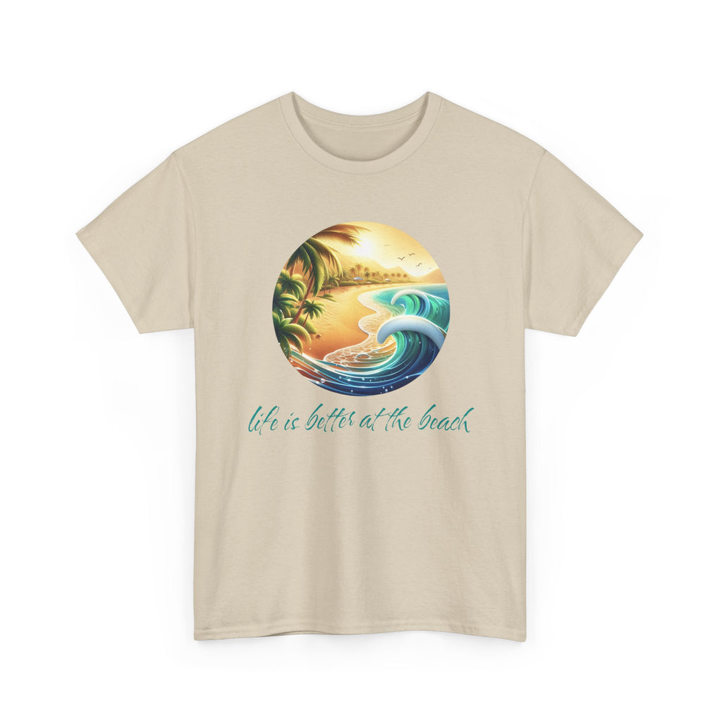 Beach Sunset T-Shirt — "Life Is Better at the Beach" Surf Graphic Tee