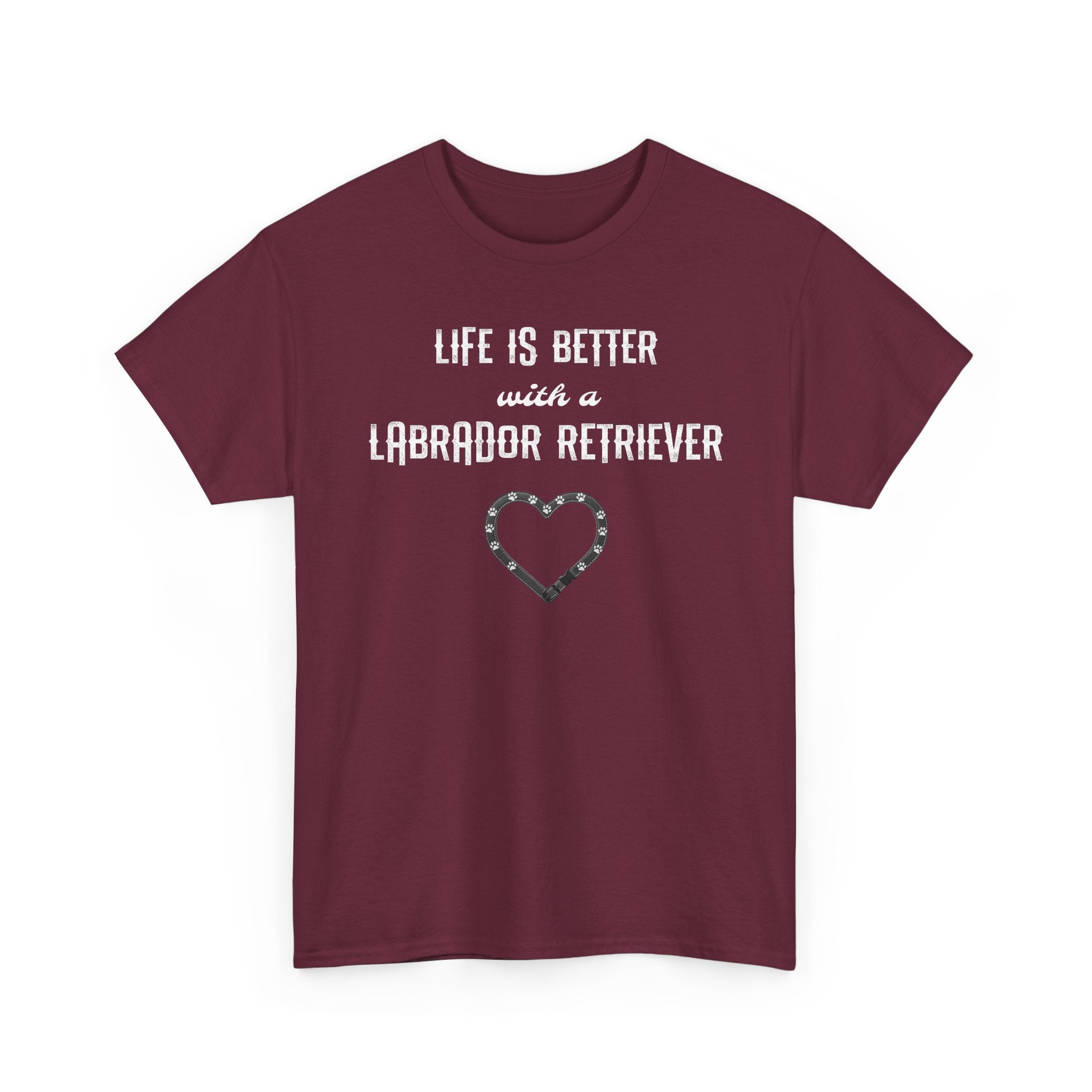"Life Is Better with a Labrador Retriever" Heart Dog Lover Tee